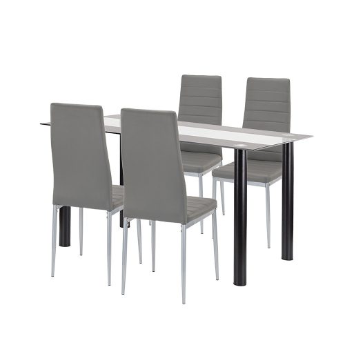 Denton 4+1 set de sufragerie gri-gri