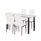 Set de sufragerie Denton 4+1 alb-negru