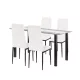 Set de sufragerie Denton 4+1 alb-negru