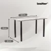 Set de sufragerie Denton 4+1 alb-negru