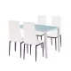 Midland 4+1 set de sufragerie alb-negru
