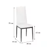Midland 4+1 set de sufragerie alb-negru