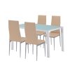 Mabel 4+1 set de luat masa bej-gri