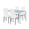 Mabel 4+1 set de sufragerie alb-negru