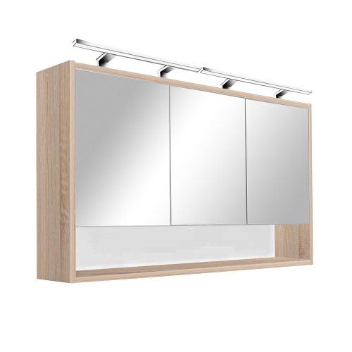 Dulap superior cu oglinda Luna 120, stejar Sonoma