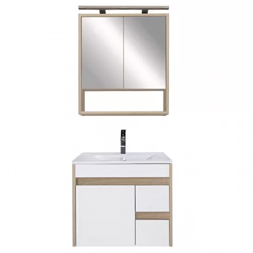 Mobilier complet de baie Luna 60, stejar Sonoma-alb