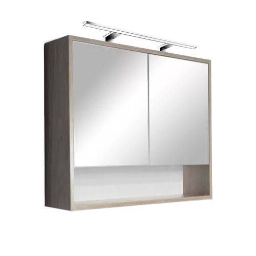 Dulap superior cu oglinda Luna 80, stejar Sonoma