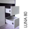 Mobilier complet de baie Luna Prime 80, stejar Sonoma-alb