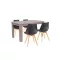 Set de masa Zara 4-1 negru-stejar York