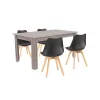 Set de masa Lola 4-1 stejar negru-York