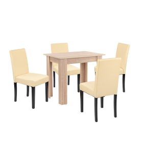 Set de masa Leon 4-1 stejar Sonoma-bej