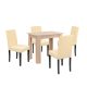 Set de masa Leon 4-1 stejar Sonoma-bej