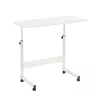 Masă pentru laptop cu înălțime reglabilă 80x40 cm alb