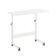 Masă pentru laptop cu înălțime reglabilă 80x40 cm alb