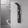 Panou de dus cu hidromasaj Alegro Black, otel inoxidabil