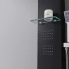 Panou de dus cu hidromasaj Alegro Black, otel inoxidabil