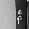 Panou de dus cu hidromasaj Alegro Black, otel inoxidabil