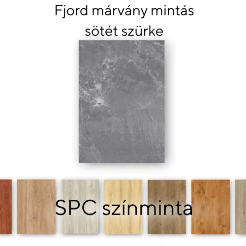 Leziter Fjord marmură modelat gri închis vinil SPC pardoseală eșantion / eșantion