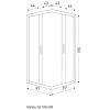 Malibu SQ 100x100 cabină de duș pătrată fără tavă de duș