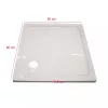 Cadita de dus acrilica joasa, patrata, Modena Slim, 80x80x5,5 cm