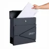 Homepost cutie poștală pentru exterior cu suport pentru ziare blocabilă antracit