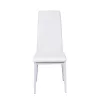 Scaun de masa Tino NOVA, piele textila alba - metal - alb