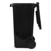 Set coș de gunoi 2x120L negru, maro, cu roți de cauciuc