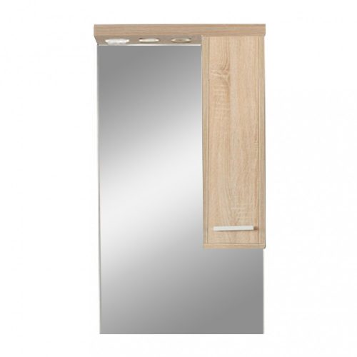 Dulap suspendat cu oglinda Nerva 55 cm, stejar Sonoma