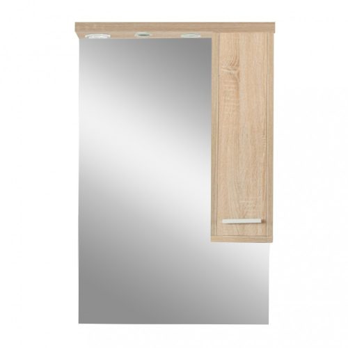 Dulap suspendat cu oglinda Nerva 65 cm, stejar Sonoma