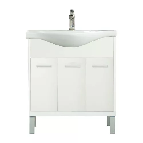 Dulap inferior Nerva 75 cm cu lavoar, alb