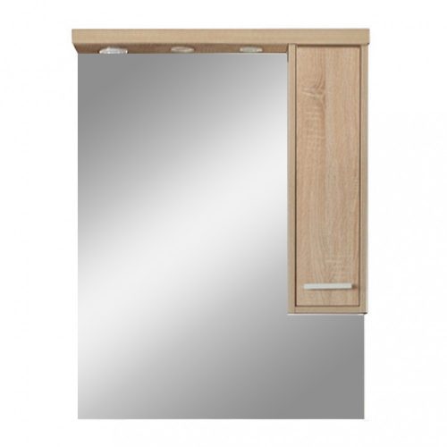 Dulap suspendat cu oglinda Nerva 75 cm, stejar Sonoma