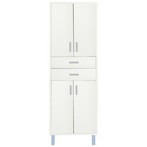 Dulap inalt Nerva 60 cu 4 usi si 2 sertare, alb