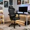 Raven gamer birou scaun pivotant negru