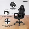 Raven gamer birou scaun pivotant negru