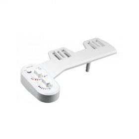 Bideu Super usor de curatat, montat pe toaleta, cu conexiune la apa calda si rece