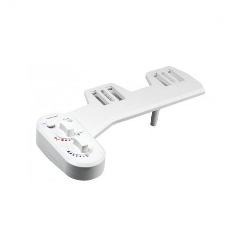 Bideu Super usor de curatat, montat pe toaleta, cu conexiune la apa calda si rece