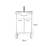 Mobilier complet de baie Nerva 55 alb
