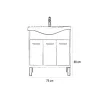 Mobilier complet de baie Nerva 75 alb