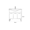 Mobilier complet de baie Nerva 85, stejar Sonoma