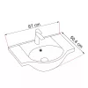 Mobilier complet de baie Nerva 85, stejar Sonoma