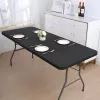 Masă de catering 180 cm, pliabilă în valiză, neagră