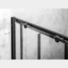 Olga SQ Element 80x90 negru pătrat cabină de duș fără tavă