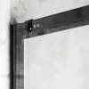 Olga SQ Element 80x90 negru pătrat cabină de duș fără tavă