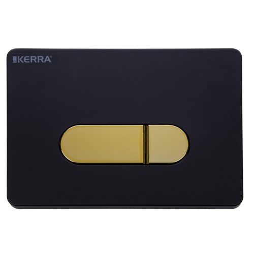 Capac de toaleta Pacific negru-auriu pentru setul K-50 Slim