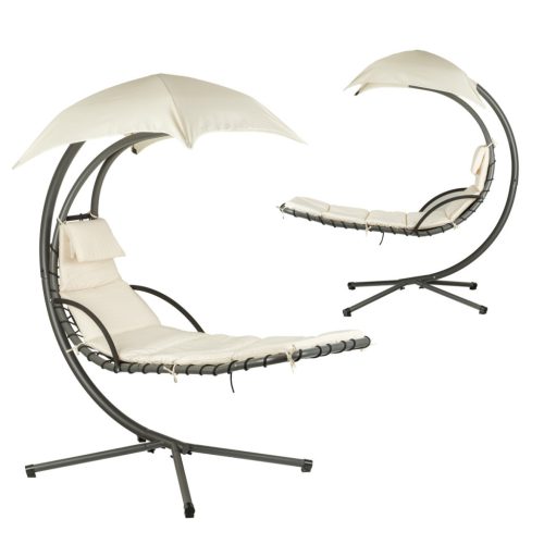 Fotoliu cu parasolar bej