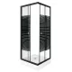 Cabina de dus PICO Black Stripe 90 patrate cu cadita de dus
