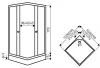 Cabina de dus PICO Black Stripe 90 patrate cu cadita de dus