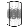 Cabina de dus curbata Pixel Black 90 fara cadita de dus