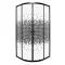 Cabina de dus curbata Pixel Black 90 fara cadita de dus