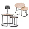 Set masă de cafea cu cadru metalic 2 buc